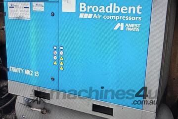 Broadbent 20hp. PILOT K50 Silent. Atlas GA22VSD. Champion 30hp. Focus20hp. CompAir25hp. AtlasGA55+