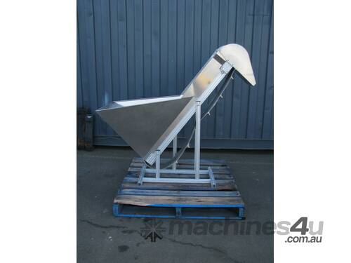 Hopper Elevator Incline Belt Conveyor - 1.3m high