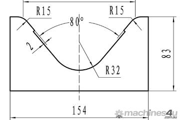 Heavy Duty Single Vee Bottom Die Block - 125mm Vee Heavy Duty Single Vee Bottom Die Block - 125mm Vee