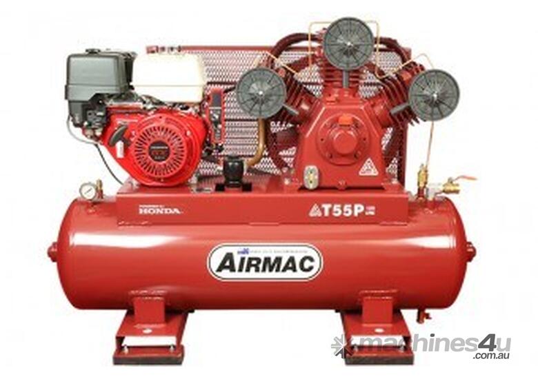 caption Airmac T55P 13 HP Air Compressor with Electric Start