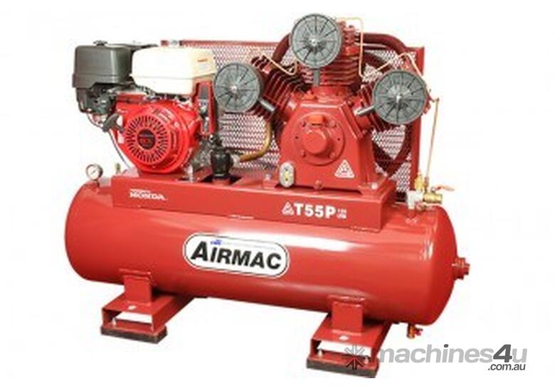caption Airmac T55P 13 HP Air Compressor with Electric Start