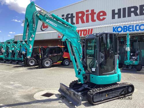 caption Kobelco SK35SR-6 3.5t Airconditioned Mini Excavator