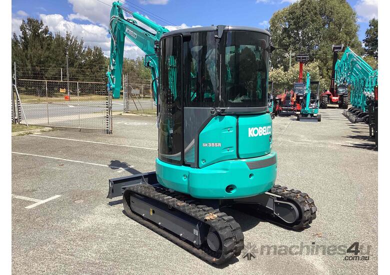 caption Kobelco SK35SR-6 3.5t Airconditioned Mini Excavator