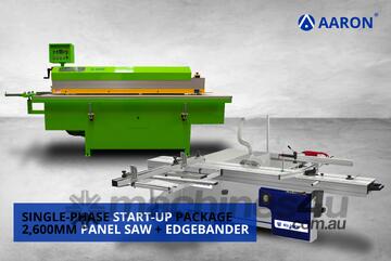 Aaron Edgebander+saw Starter Package:Edgebander AU2800B + Panel Saw MJ-26KB 2600mm All Single-Phase