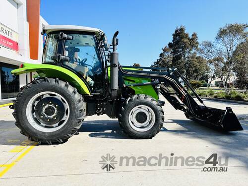 caption Tractor - 100HP Durable and Efficient with Free Attachments for Earthmoving, Tilling, and Mowing