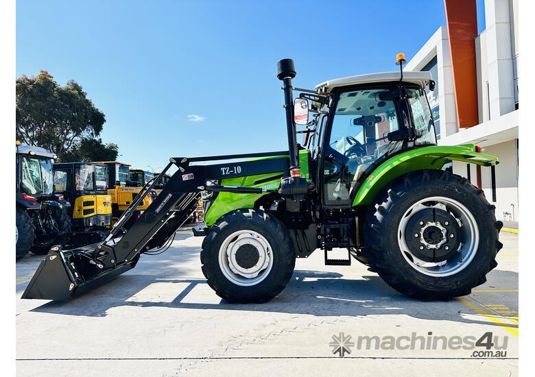 caption Tractor - 100HP Durable and Efficient with Free Attachments for Earthmoving, Tilling, and Mowing