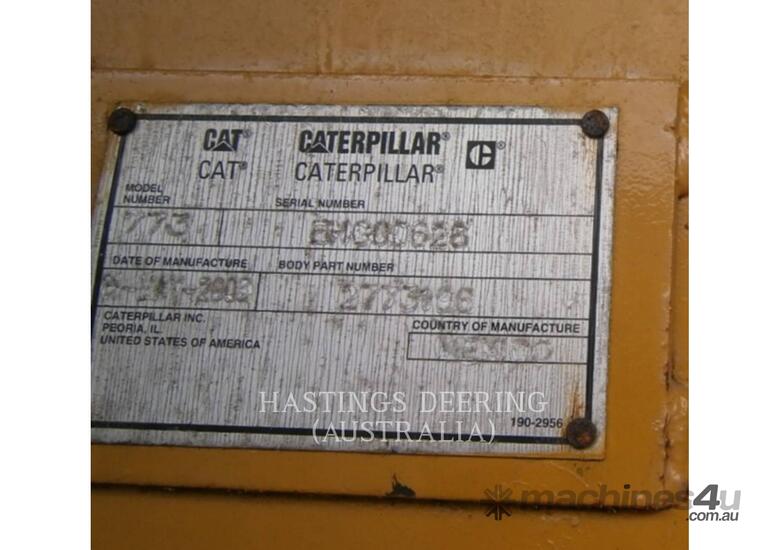 caption CAT 773F Wt Body