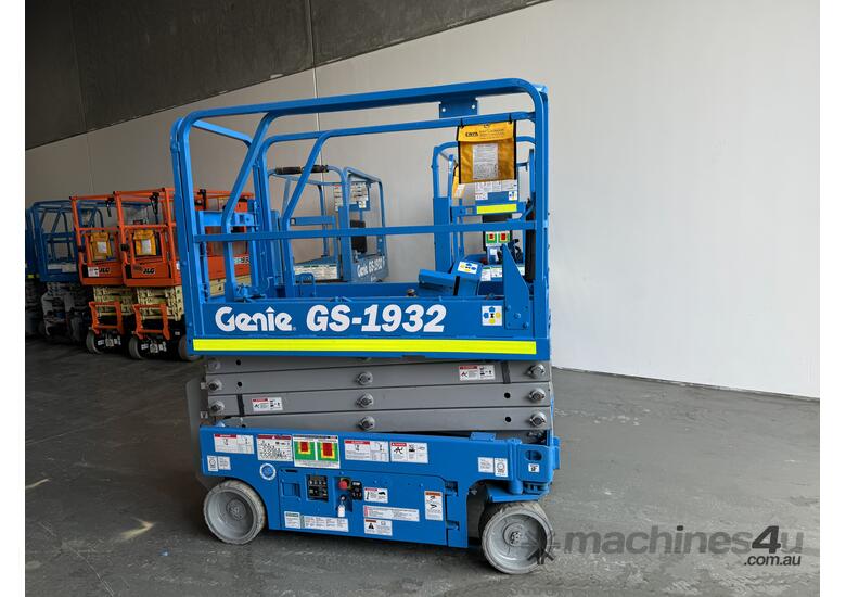 caption Refurbished Genie GS1932 Electric Scissor Lift