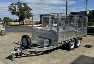 BIGMAN TRAILER 12x7 Flat Top Tipper Trailer 3500KG with Ramps and Cages