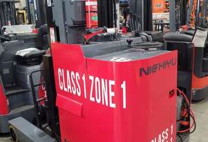 Nichiyu FBRAW20 1.5t Flameproof Class 1 Zone 1 Narrow Aisle Reach Truck - Electric 6.3m lift 3 Stag Nichiyu FBRAW20 1.5t Flameproof Class 1 Zone 1 Narrow Aisle Reach Truck - Electric 6.3m lift 3 Stag