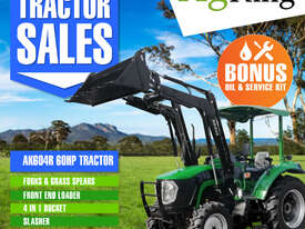 AgKing - 60HP Tractor ROPS AK604 with FEL  Deal - SLASHER PALLET FORKS & GRASS SPEARS - picture0' - Click to enlarge