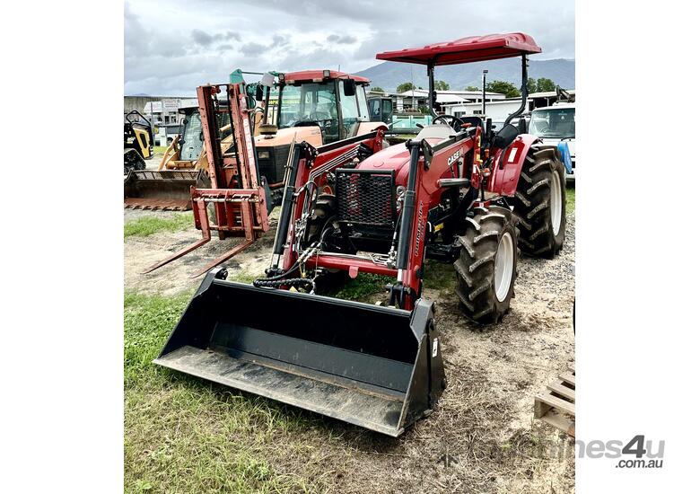 caption 2023 Case 60B 4x4 Tractor - 6 Hours, Mower, Front Loader l 400L Spray Tank