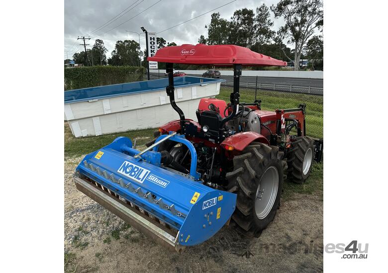 caption 2023 Case 60B 4x4 Tractor - 6 Hours, Mower, Front Loader l 400L Spray Tank