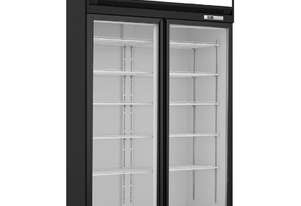 Thermaster Black Upright Double Glass Door Freezer LG-1006DF