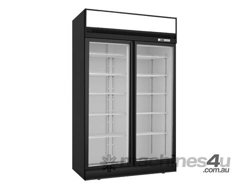 Thermaster Black Upright Double Glass Door Freezer LG-1006DF