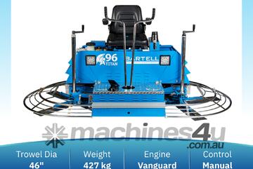 Bartell Titan 96 Manual Ride-On Trowel - Low Rider