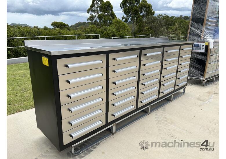30 Drawer Stainless Steel Work Bench (Low)