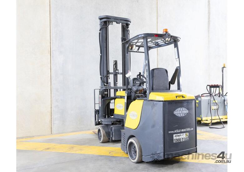 caption Used Aisle-Master 15E Articulating Mast Forklift