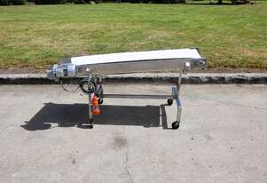 Stainless Steel Motorised Incline Conveyor - 700mm High
