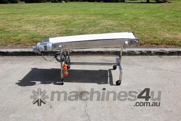 Stainless Steel Motorised Incline Conveyor - 700mm High