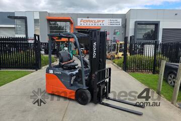 Toyota Forklift 1.8T 3 Wheel Electric - 2025 Battery (Unit#:AU445)