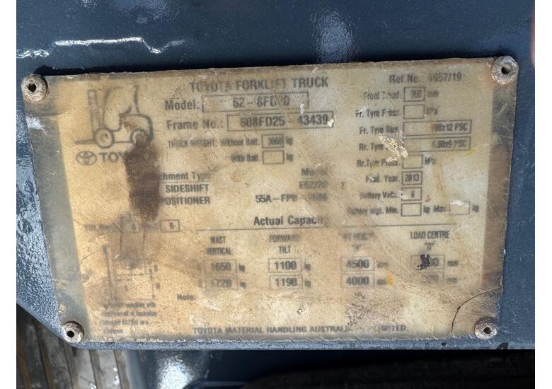 2013 Toyota 62-8FD20 Flameproof Forklift