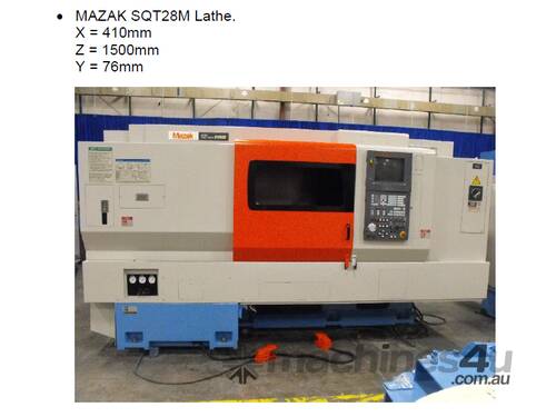 Mazak SQT28M Lathe