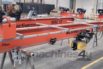 2 x 5T Underslung Overhead Travelling Crane Complete with 2 x 5T Electric Chain Hoists with 40m drop