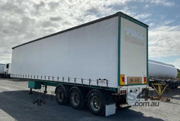 2009 Barker Heavy Duty Tri Axle Tri Axle Flat Top Curtainsider B Trailer