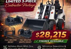 Brand New Ozziquip AL20 Mini Loader 4-in-1 with Log Grapple 3-Piece Package