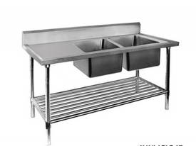 F.E.D. 1500-7-DSBR Economic 304 Grade SS Right Double Sink Bench 1500x700x900 with 400 and 500x400x2 - picture0' - Click to enlarge