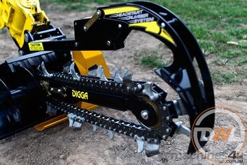 DIGGA TRENCHERS ALL MAKES ALL MODELS SUIT SUIT EXCAVATOR BOBCAT TRACTOR TELEHANDLER Trencher Attachm