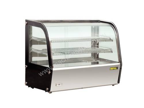 Apuro Heated Countertop Curved Glass Display Cabinet - 100Ltr