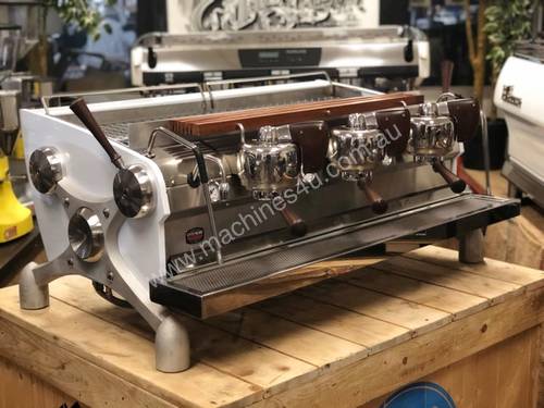 SLAYER V2 3 GROUP WHITE WITH TIMBER ACCENTS ESPRESSO COFFEE MACHINE