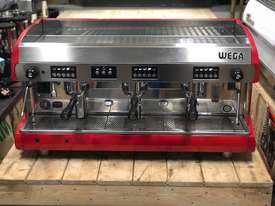 WEGA POLARIS 3 GROUP RED ESPRESSO COFFEE MACHIN - picture0' - Click to enlarge