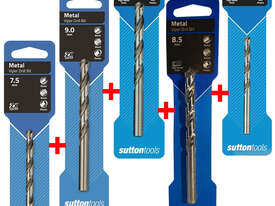 Sutton Tools Drill Bits Set. 6.0mm, 7.5mm, 8.5mm, 9.0mm, 9.5mm - picture0' - Click to enlarge
