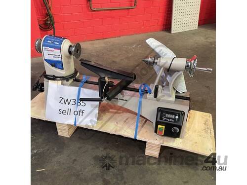 WL-14V Mini Wood Lathe Ã˜356mm Swing x 470mm Between Centres Electronic Variable Spindle Speed with 