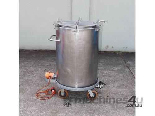 Electrically Heated Stainless Steel Jacketed Tank.