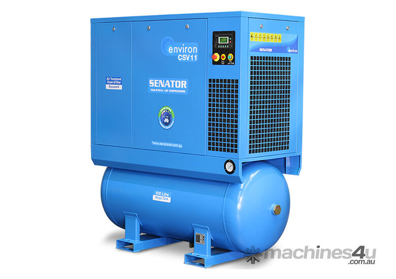 caption CVA Compressors - New Senator Rotary Screw Air Compressor VSD with Dryer - CSV11 - 11kw - 25-63cfm