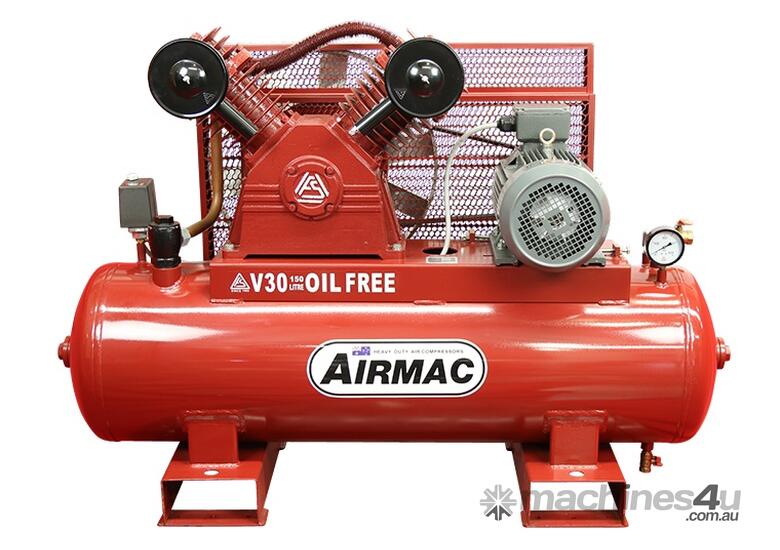 caption CVA Compressors - New Airmac Oil Free Piston Compressor - V30-OF 415 - 18cfm