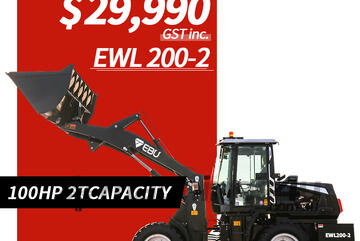 EBU Wheel Loader with A/C, Include Hydraulic Quick Hitch, 4 in 1 Bucket, Heavy Duty Forks & Grapple!