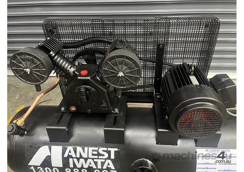 caption ANEST IWATA - Used 4kw 150 Litre Piston Air Compressor
