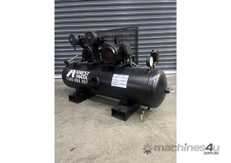 caption ANEST IWATA - Used 4kw 150 Litre Piston Air Compressor