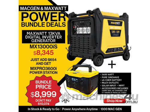 MACFARLANE - 3600Watt Maxwatt Pure Sine Wave Portable Power Station and Carry Bag