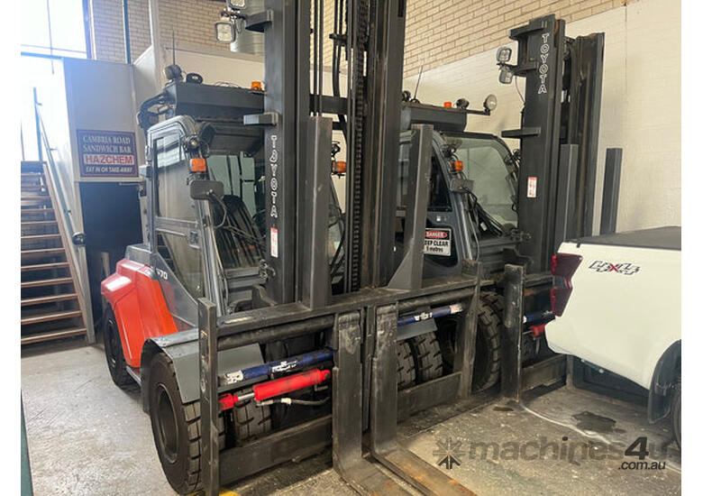 caption Toyota 7 Tonne Diesel Forklift