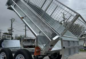 BIGMAN TRAILER 8x5 Galvanised Cage Mesh Hydraulic Tipper Trailer 3.5T ATM