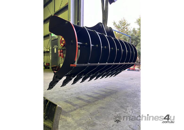 AUSTRALIAN MADE GEAR Multi Purpose Rake 1.5M 5.5T Excavators