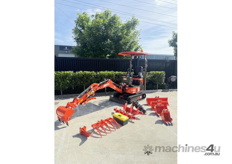caption Mini Excavator 1.3 T HAIHONG CTX 8012 Pro Package Deal with 2 SPEED TRACKING!