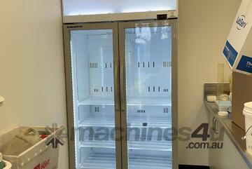 Thermaster Double Glass Door Colourbond Upright Drink Fridge LG-580P