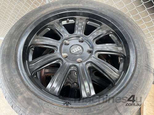caption Audi rims and tyres x4